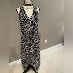 White House Black Market zebra print dress size 10